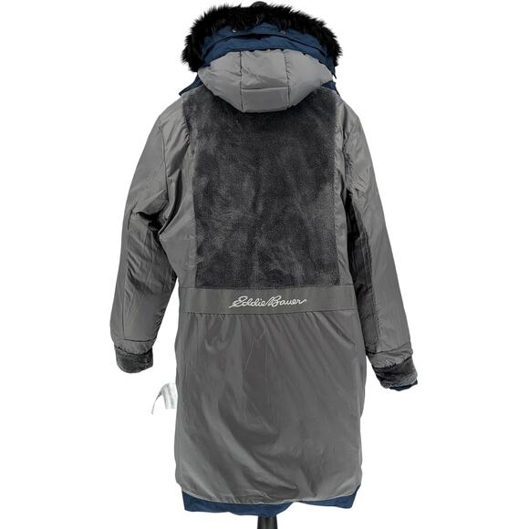 Eddie Bauer Sun Valley Down Parka Coat Women's XXL Navy Blue Puffer Hood NWOT - Picture 11 of 13